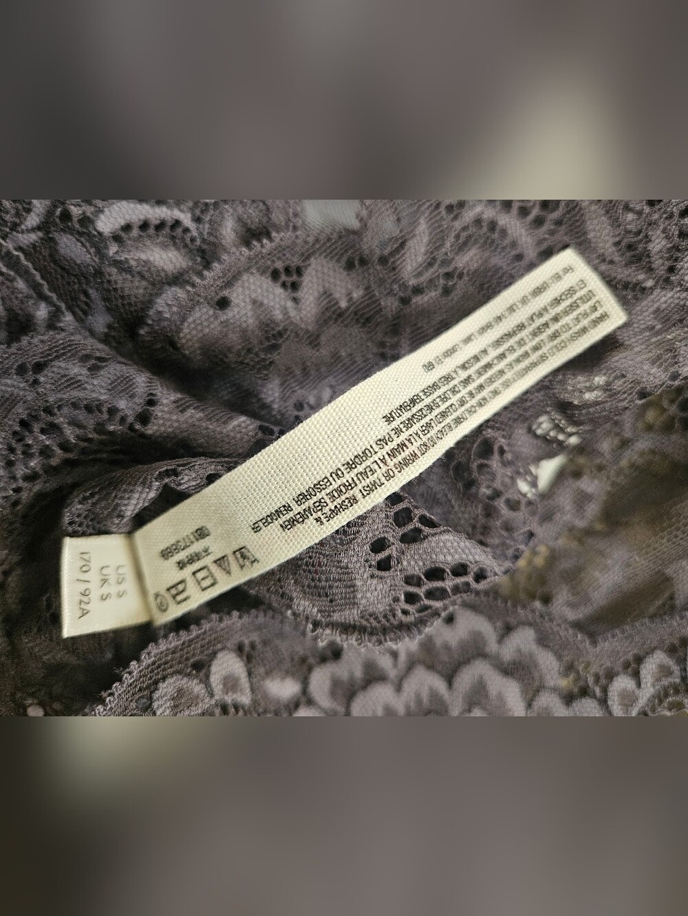 Free People Intimately Adella Longline Lace Bralette Grey S - Picture 5 of 5